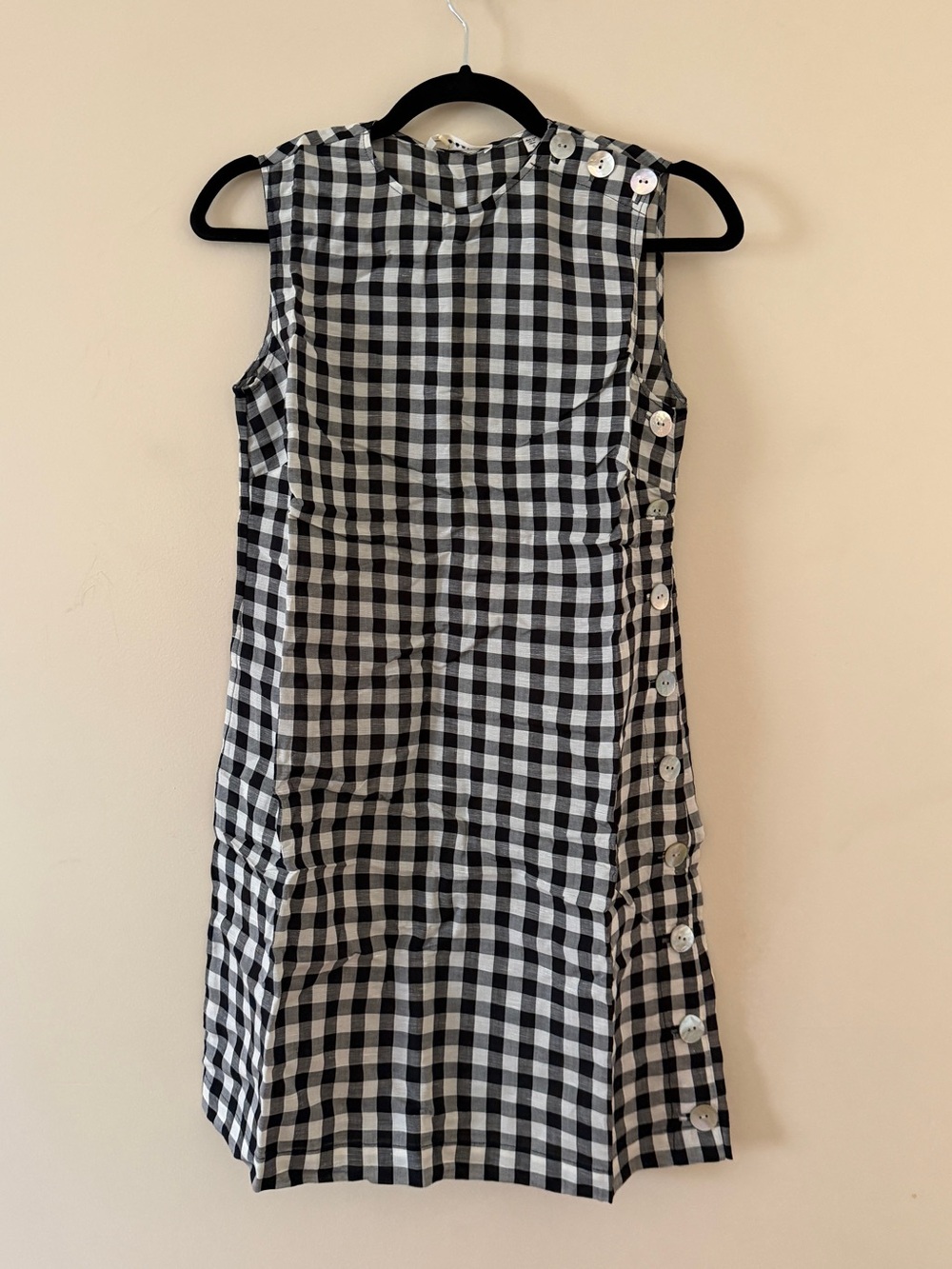 Doen Coralie Dress in Black Marilyn Gingham sz 0 XS NWT - Picture 2 of 5